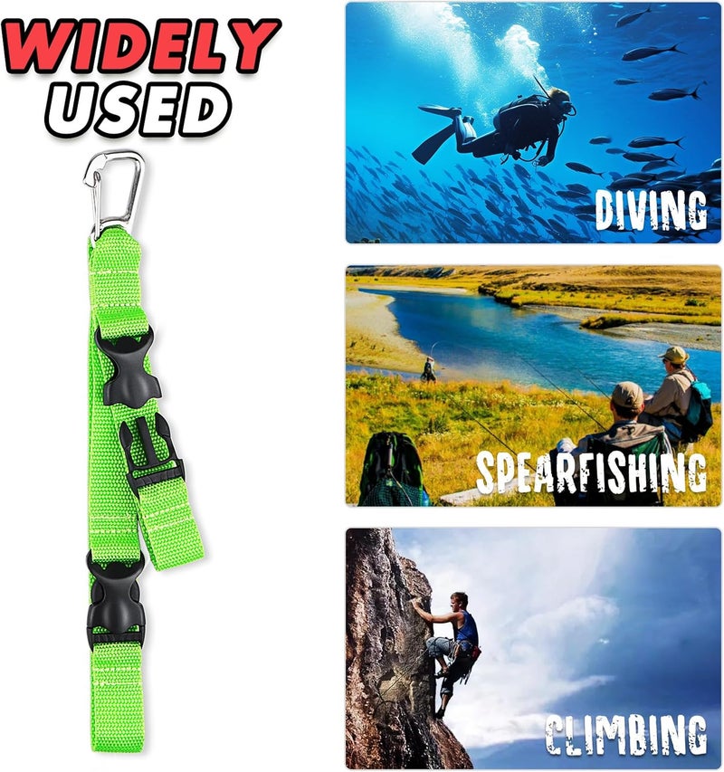 Owekfifv Scuba Fin & Mask Holder, Diving BC Fins Keeper and Mask Clip with Two Quick-release Loop Lanyard Webbing Strap - Image 4